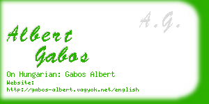 albert gabos business card